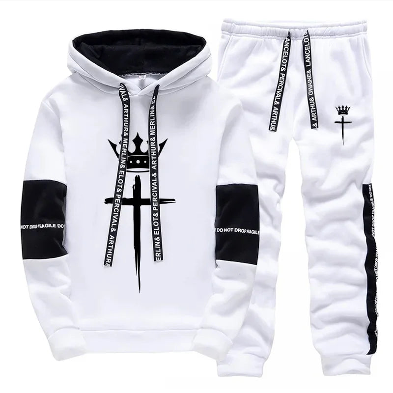 Hot Sales Mens Tracksuit Print Casual Single Piece Sweatshirts Sweatpants Office Home Hoodie Pants Sports Jogging Mens Clothing - SMSB 66