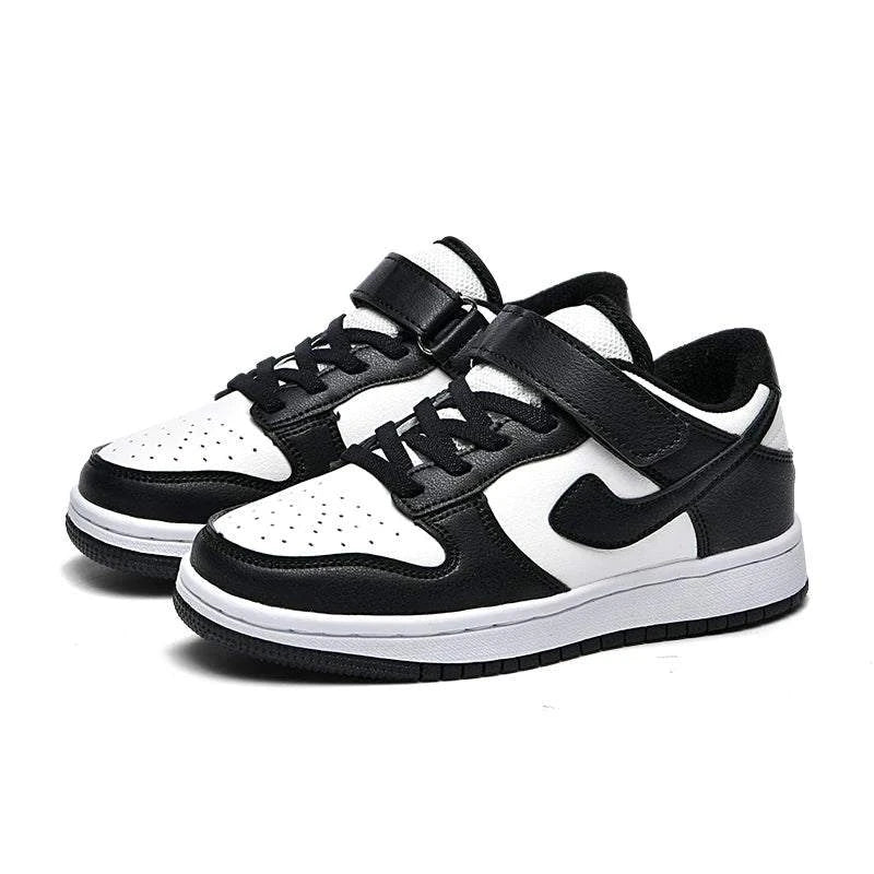 Boys' sports shoes 2025 new leather-covered waterproof children's casual shoes primary school trend non-slip board shoes - SMSB 66