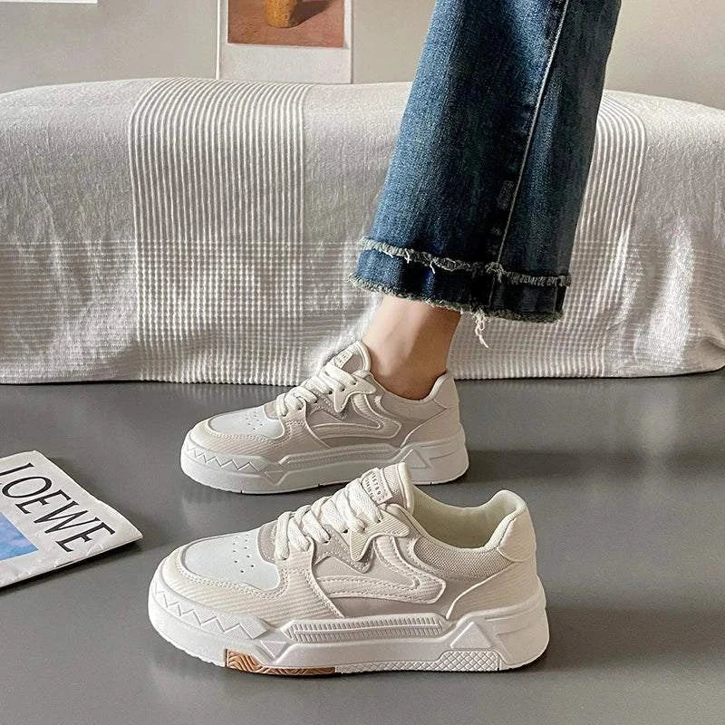 fashion small white shoes women casual thick sole low top sneakers