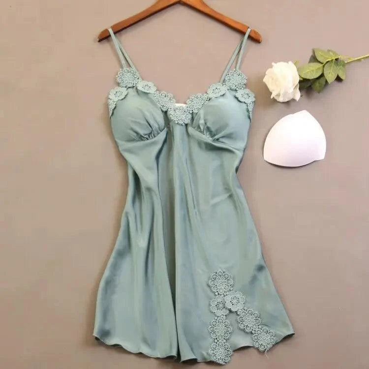 European and American new sexy deep V suspender lace nightdress slim sex suspender dress - SMSB 66