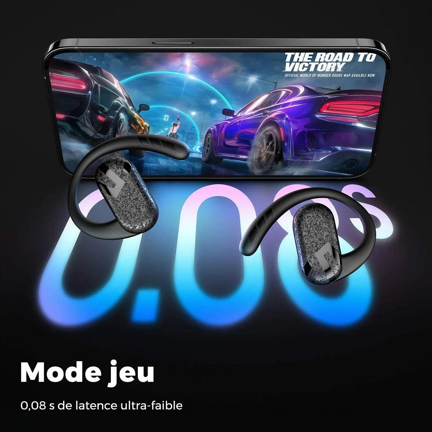 SoundPEATS Breezy Open-Ear Wireless Earphones Bluetooth 5.4 Earbuds With Dual Dynamic Drivers, Multipoint Connection, Total 40H - SMSB 66