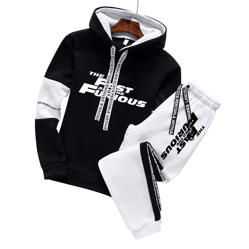 The Fast and the Furious Hoodies and Sweatpants Classic Men/Women Daily Casual Sports Jogging Suit Hooded Longsleeve Pullovers - SMSB 66