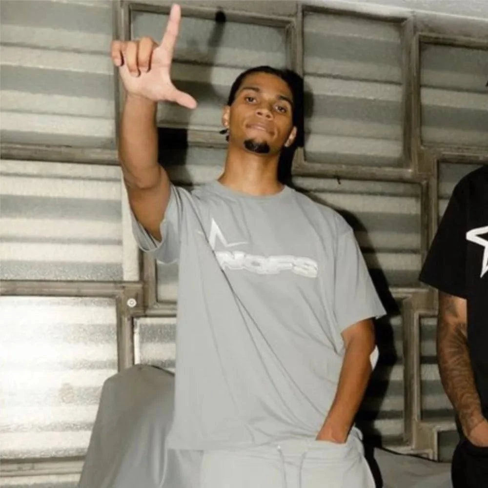 Y2K T-shirt Short Kpop Street Fashion Letter Print Unisex Short Sleeve Tops Casual Loose Drawstring Shorts Women Men Clothes Tee - SMSB 66