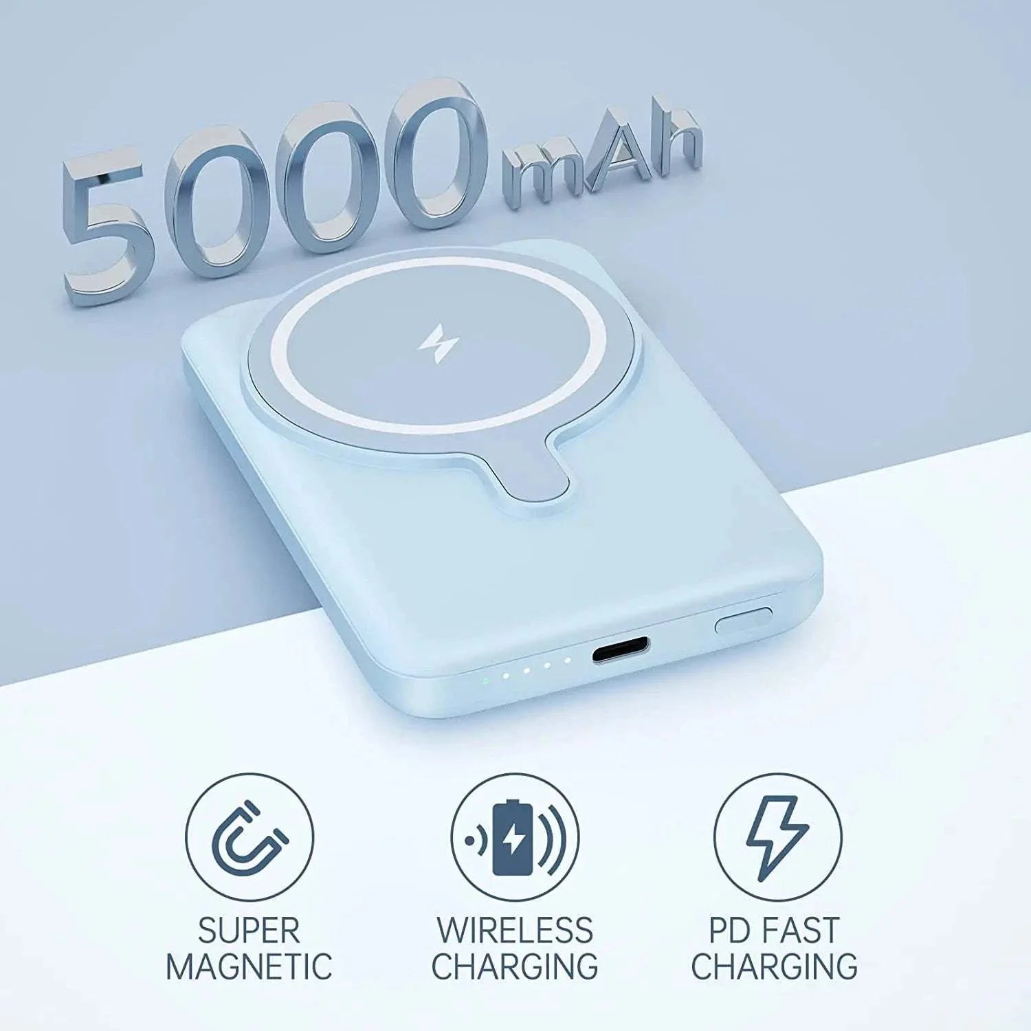 Magsafe Power Bank 5000mAh magnetic wireless charger with 20W fast charging for iPhone 13 14 15 16
