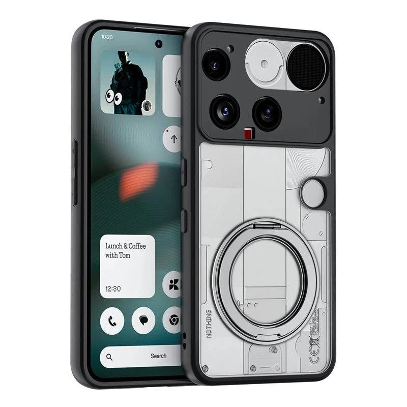 Magnetic Case For Nothing Phone 3 Phone3 Case Ring Stand Transparent Back Cover Protect Shell Shockproof Bumper - SMSB 66