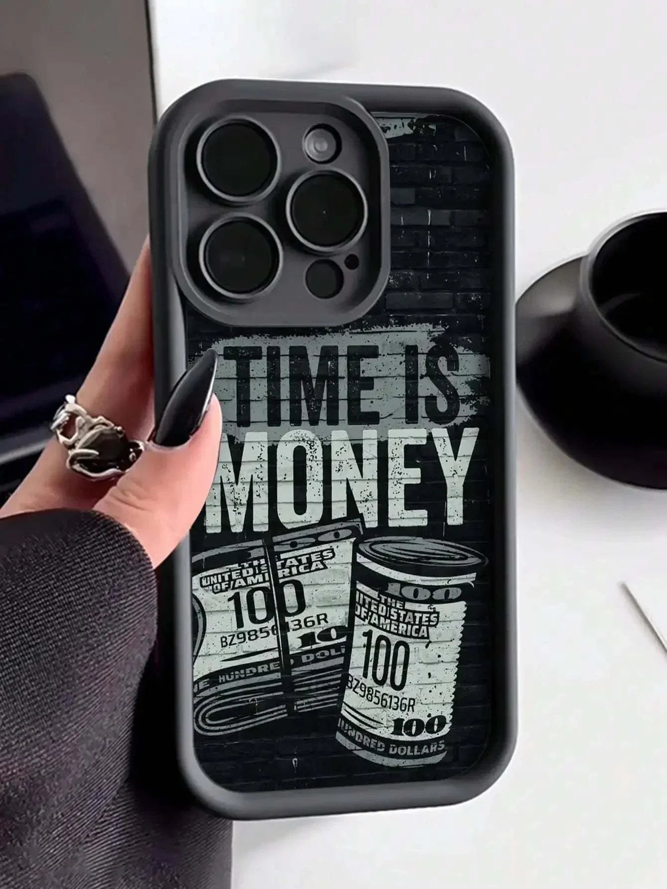 Fashion US Dollar Print Phone Case for iPhone 16 12 13 mini 11 14 15 Pro Max Xs XR 7 8 Plus Anti-Impact Soft Silicone Cover - SMSB 66