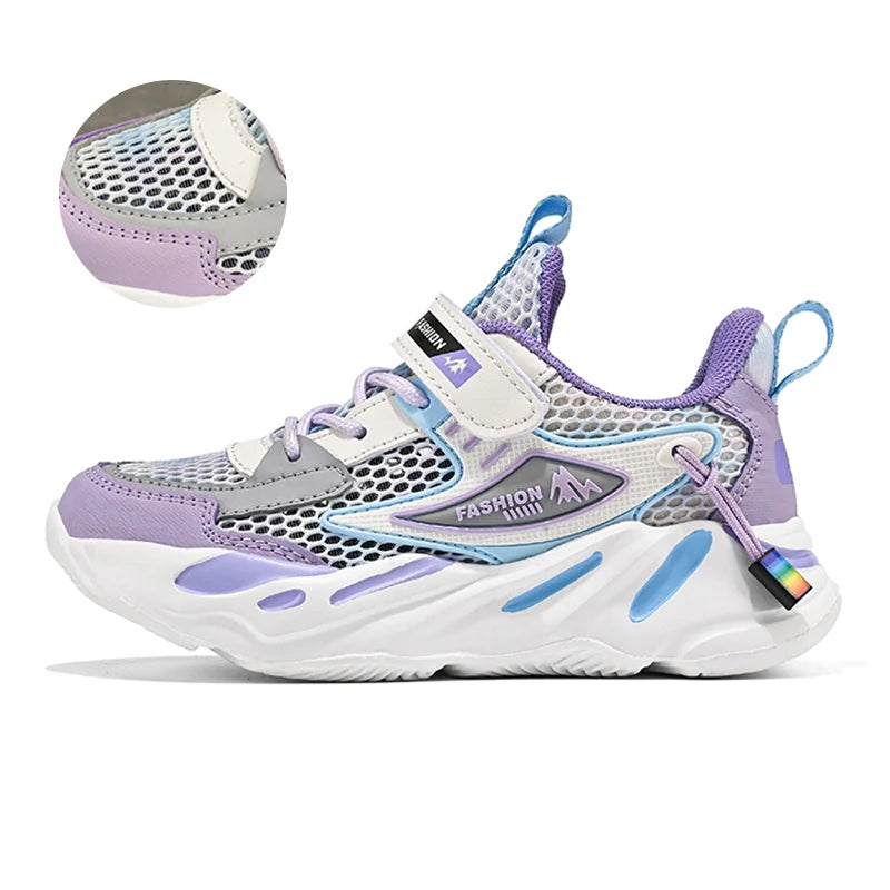 Fashion Children Shoes Girls Sneakers School Sports Summer Mesh Breathable For Kids Tennis Casual Shoes - SMSB 66