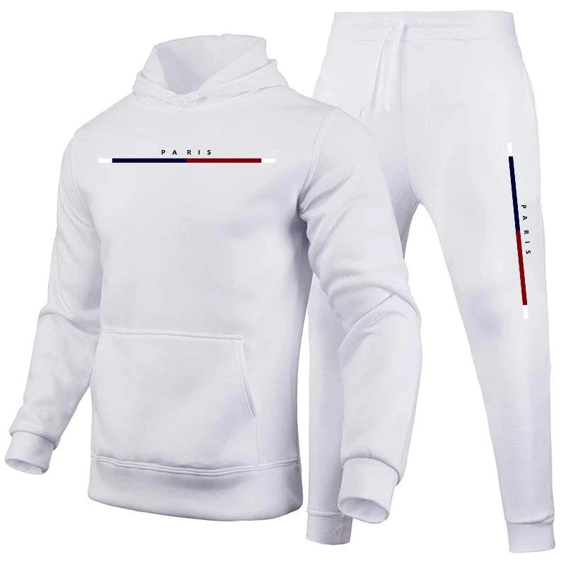 2025 Autumn New Arrival Man Hooded Tracksuit 2pcs Set Hoodie&sweatpants Male Daily Casual Sports Jogging Suit Gym Fitness Outfit - SMSB 66