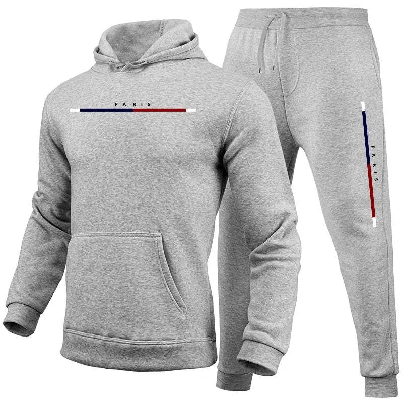 2025 Autumn New Arrival Man Hooded Tracksuit 2pcs Set Hoodie&sweatpants Male Daily Casual Sports Jogging Suit Gym Fitness Outfit - SMSB 66