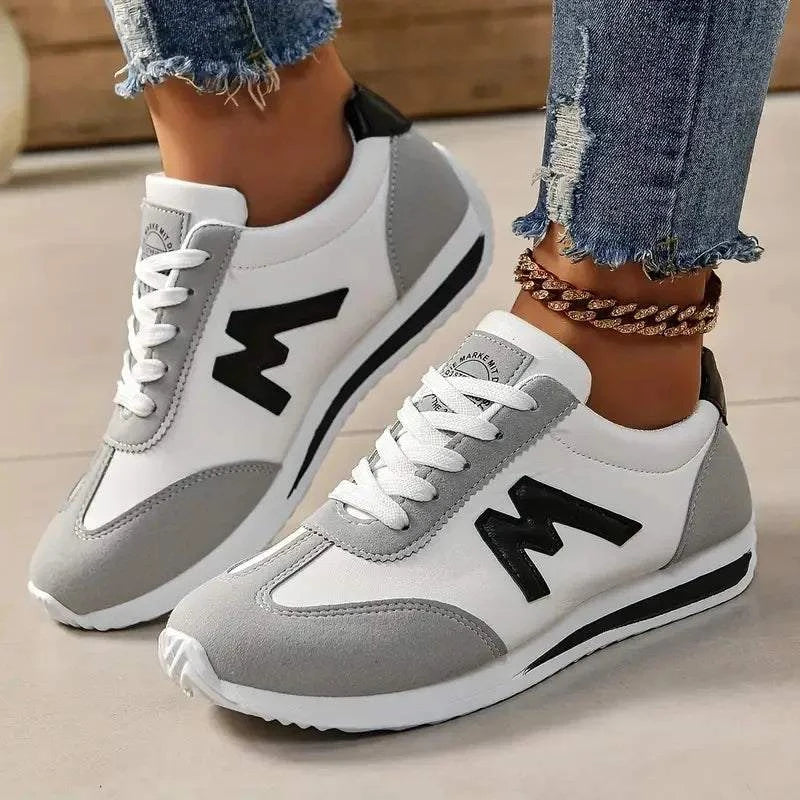 Women Designer Sneakers Round Head Deep Mouth Light Sneakers Versatile Breathable Cross Lace Casual Sneakers Zapatos De Mujer - SMSB 66