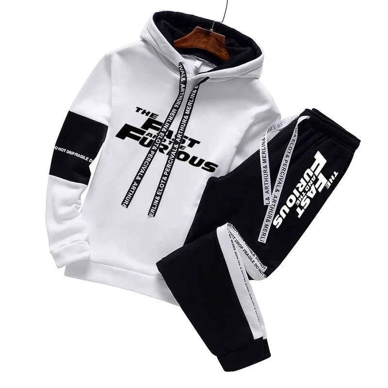 The Fast and the Furious Hoodies and Sweatpants Classic Men/Women Daily Casual Sports Jogging Suit Hooded Longsleeve Pullovers - SMSB 66