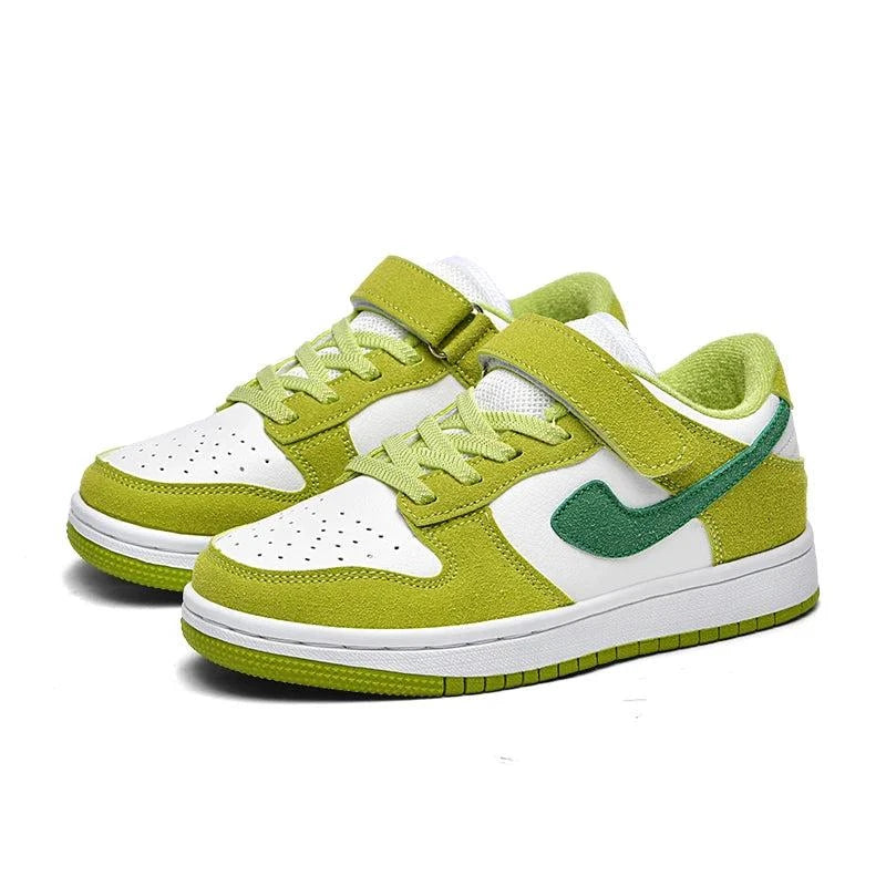 Boys' sports shoes 2025 new leather-covered waterproof children's casual shoes primary school trend non-slip board shoes - SMSB 66