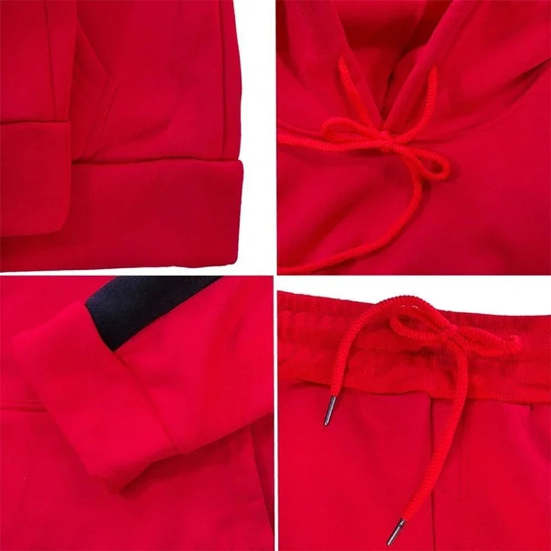 Hot Sales Mens Tracksuit Set Daily Dressing Sportswear Man Jogging Hoodie Sweatpants Sets for Men Two Piece Casual 2024 Outdoors - SMSB 66