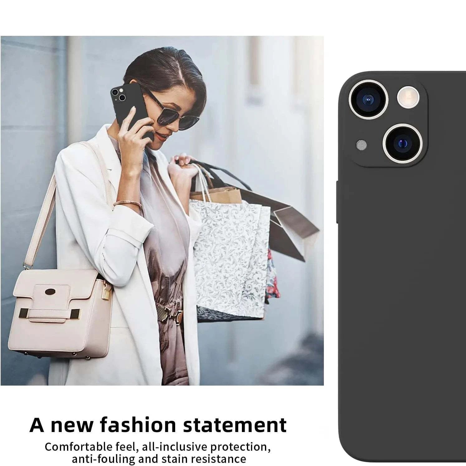 Shockproof Black Phone Case For iPhone 16 15 Pro Fundas For iphone 11 12 13 14 Pro Max 15 Plus Camera Protection Back Cover Case - SMSB 66