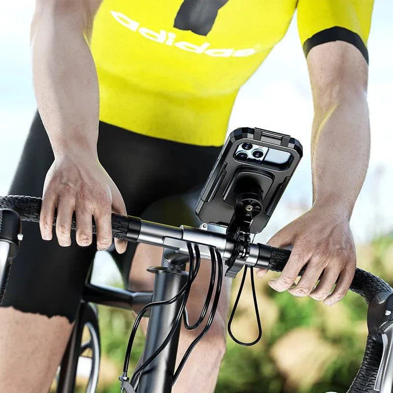 Waterproof Mobile Phone Case Bicycle Motorcycle Phone Holder Handlebar Installation For 4.7-6.8 "Phone Shockproof and Anti-fall - SMSB 66