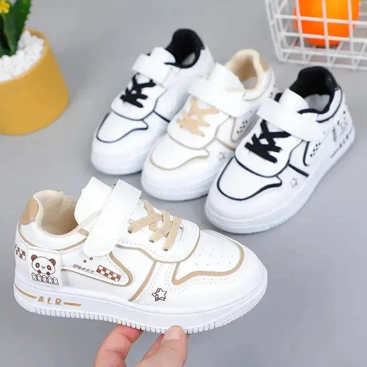 2025 children's sneakers with soft EVA sole, polyester upper, unisex casual outdoor sport shoes for kids aged 7-13 years
