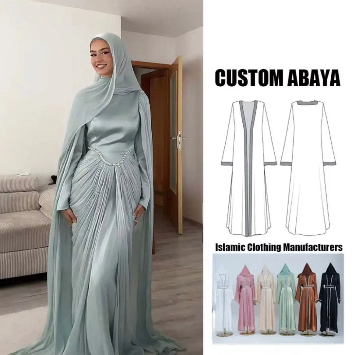Sharut OEM/ODM Abaya islamique EID Dubaï, robe de soirée musulmane de luxe pour femmes, robes élégantes et ajustées à plis, modeste, pour soirée. SMSB 66