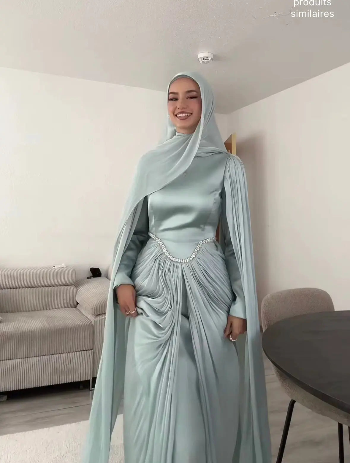 Sharut OEM/ODM Abaya islamique EID Dubaï, robe de soirée musulmane de luxe pour femmes, robes élégantes et ajustées à plis, modeste, pour soirée. SMSB 66