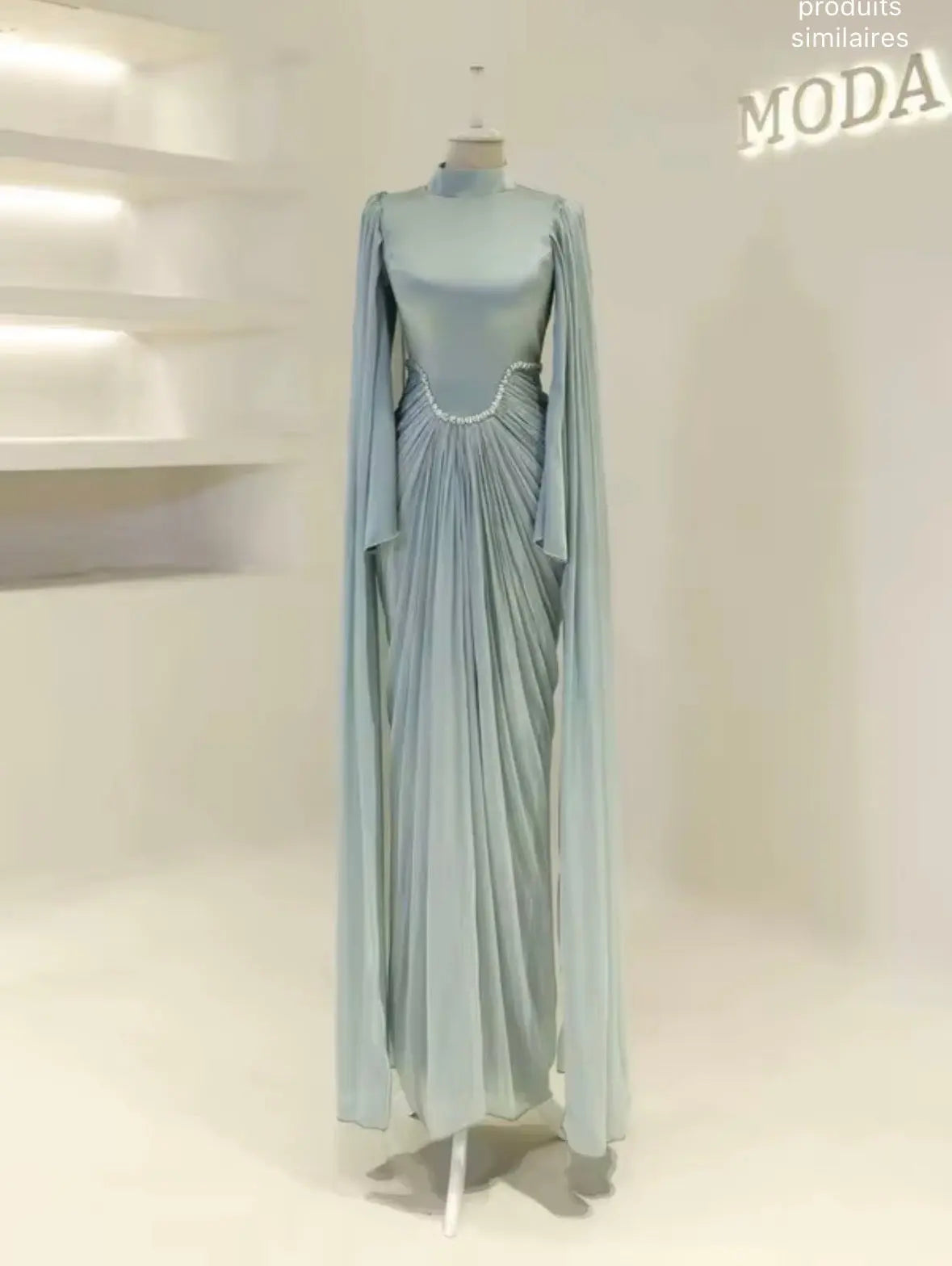 Sharut OEM/ODM Abaya islamique EID Dubaï, robe de soirée musulmane de luxe pour femmes, robes élégantes et ajustées à plis, modeste, pour soirée. SMSB 66