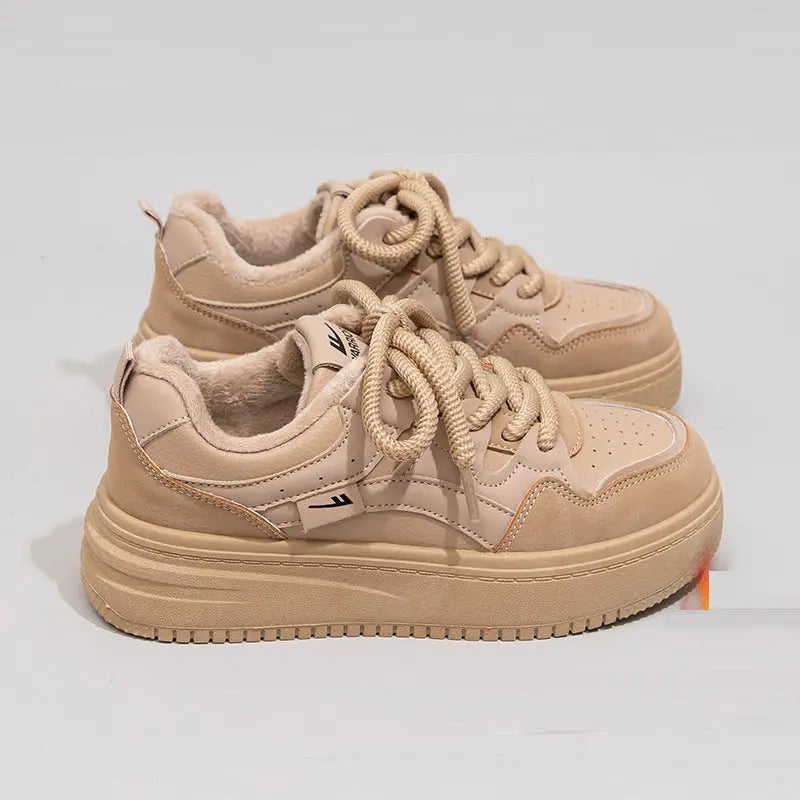 Splicing color blocking simple thick soled shoes for warmth eprolo