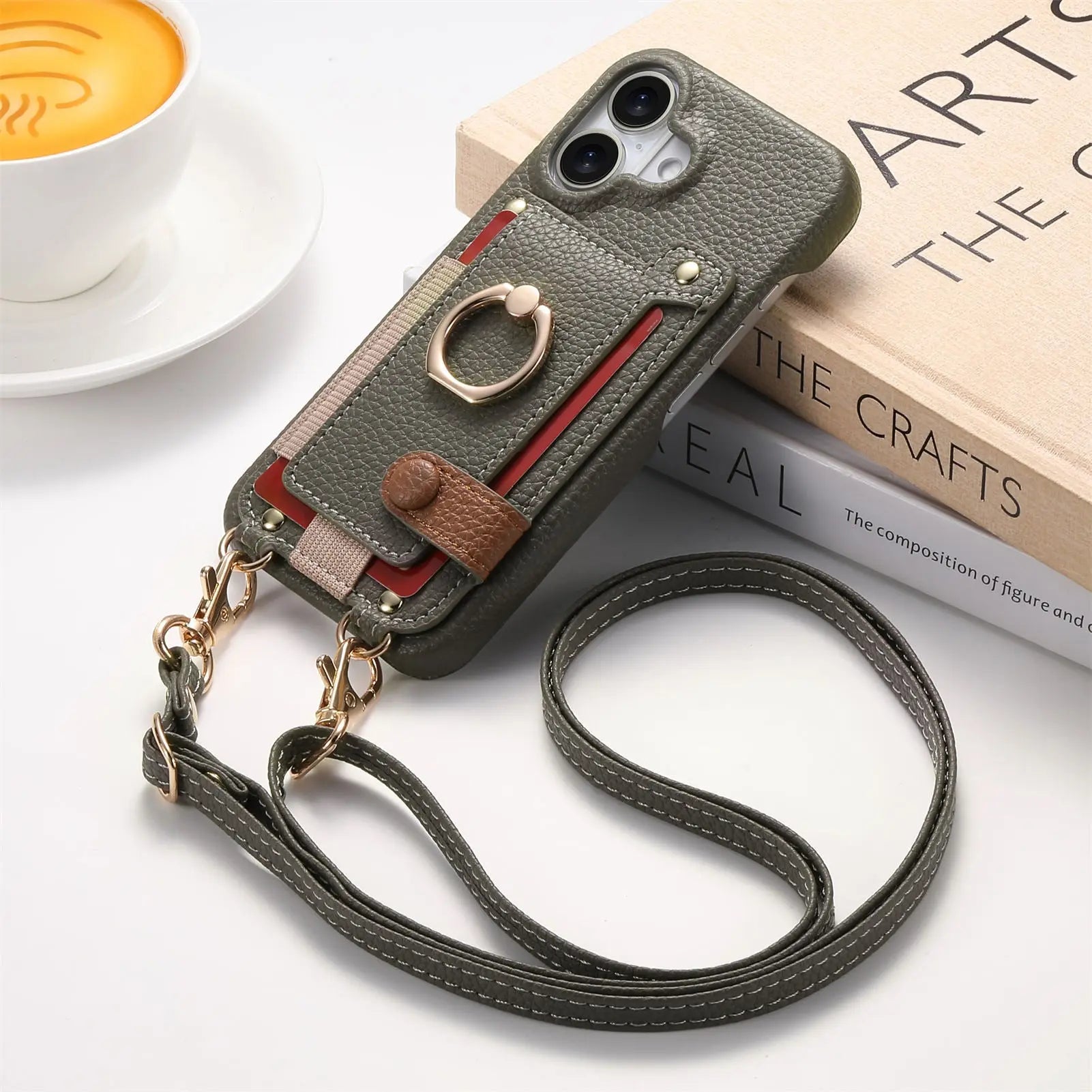 Suitable for iPhone 17 Pro phone case diagonal long hanging rope Air leather card insertion Apple 16 Promax protective cover eprolo