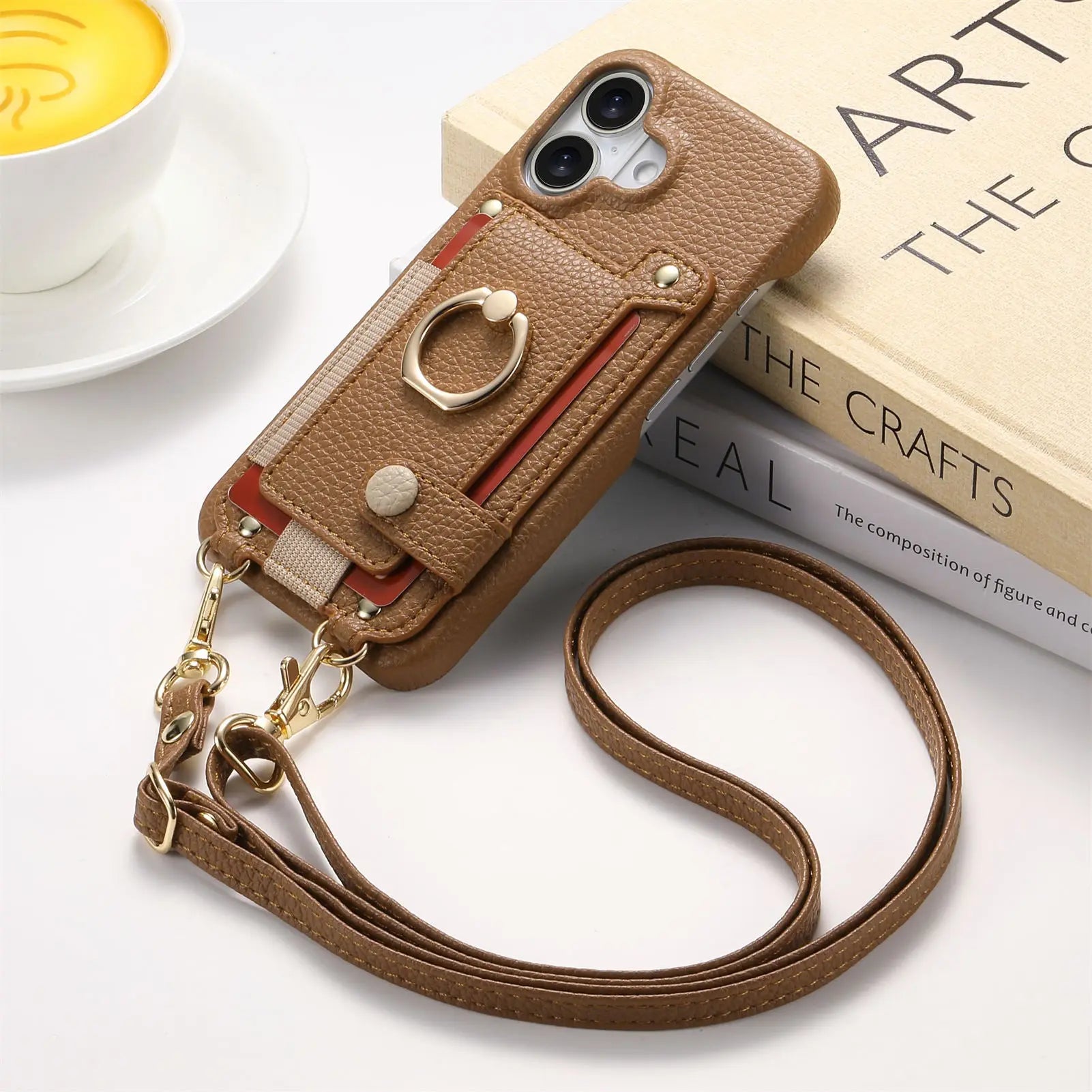 Suitable for iPhone 17 Pro phone case diagonal long hanging rope Air leather card insertion Apple 16 Promax protective cover eprolo
