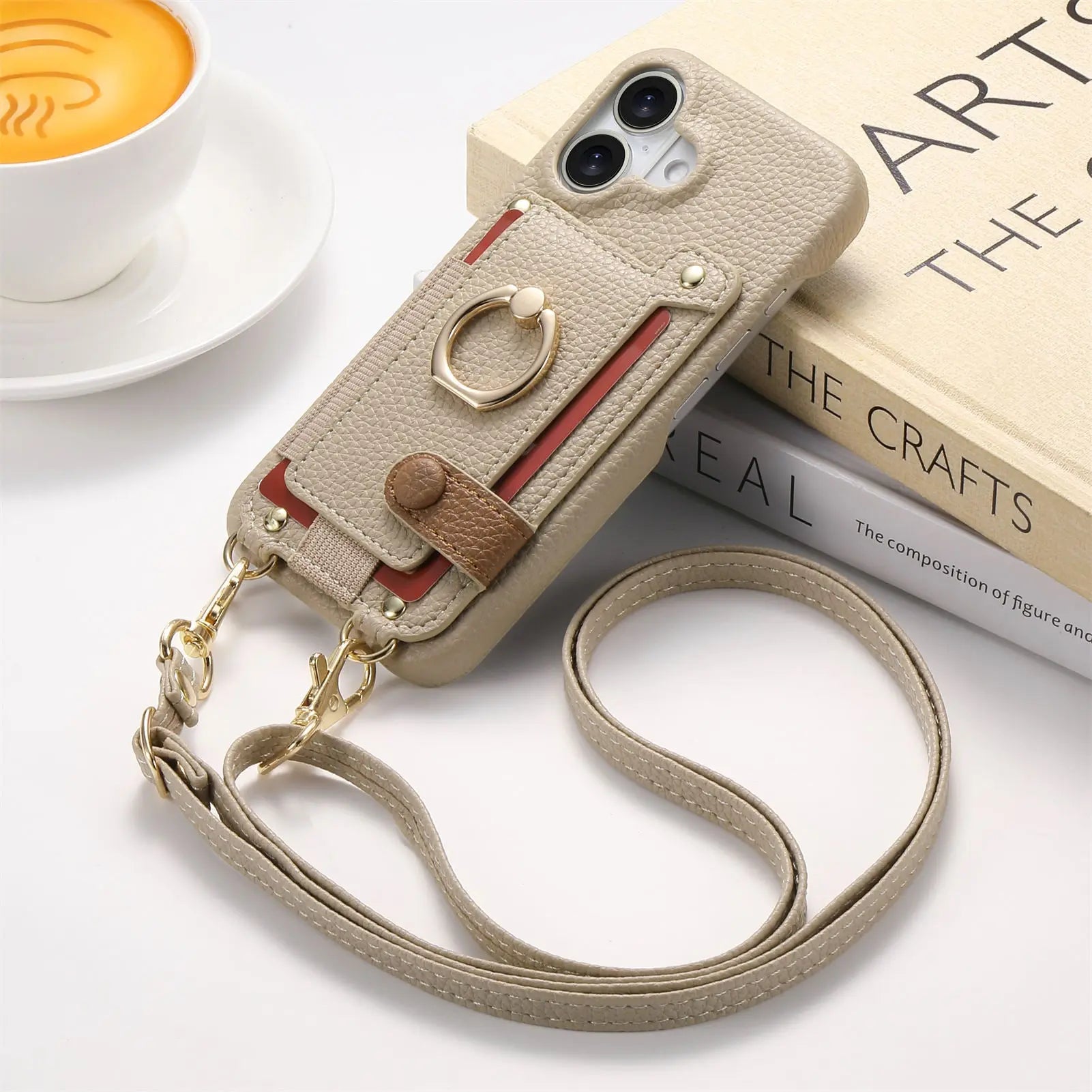 Suitable for iPhone 17 Pro phone case diagonal long hanging rope Air leather card insertion Apple 16 Promax protective cover eprolo