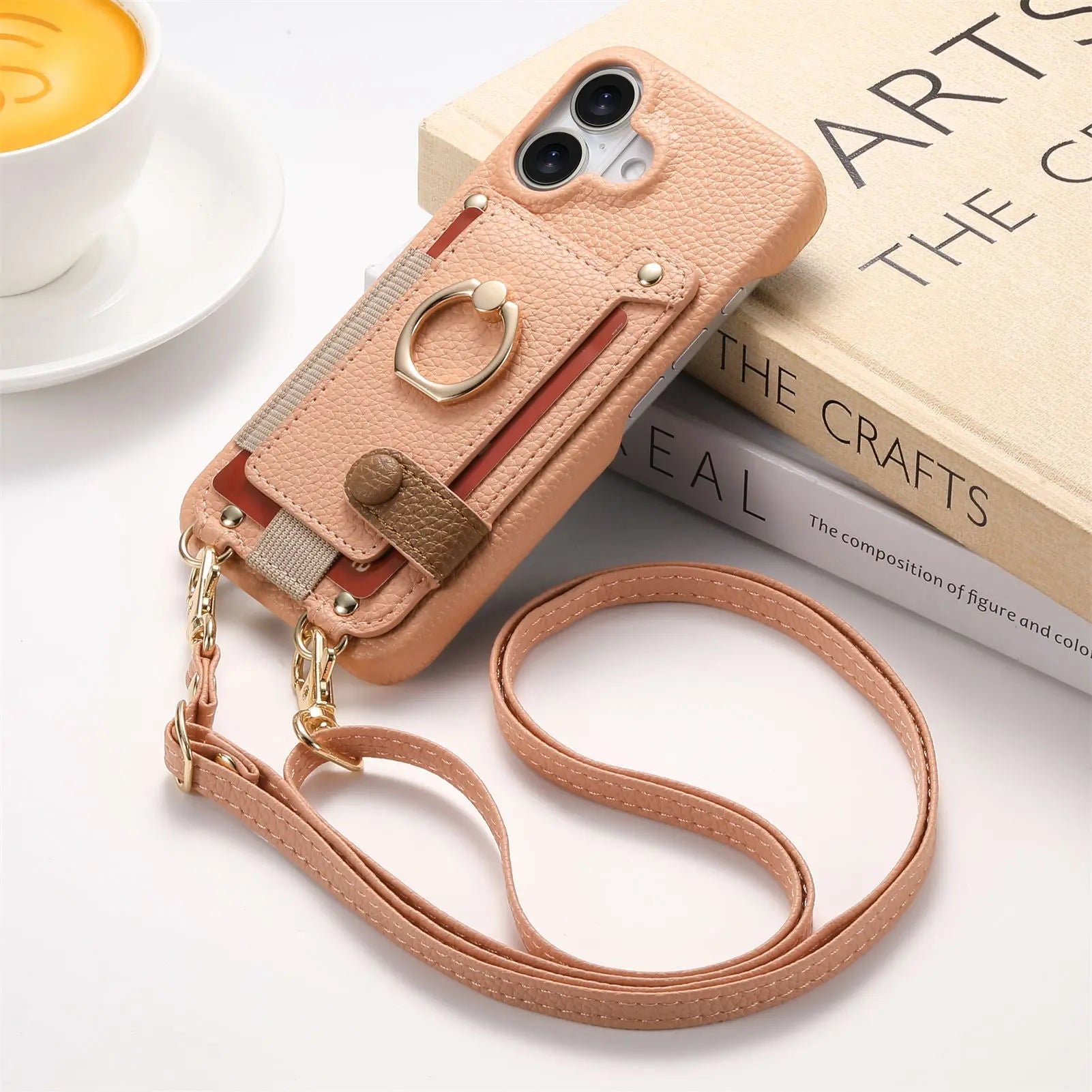 Suitable for iPhone 17 Pro phone case diagonal long hanging rope Air leather card insertion Apple 16 Promax protective cover eprolo