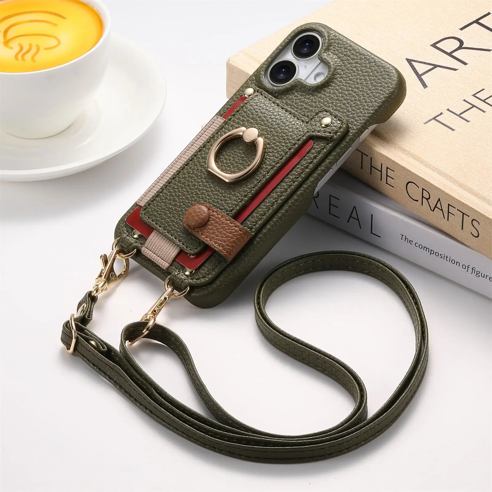 Suitable for iPhone 17 Pro phone case diagonal long hanging rope Air leather card insertion Apple 16 Promax protective cover eprolo