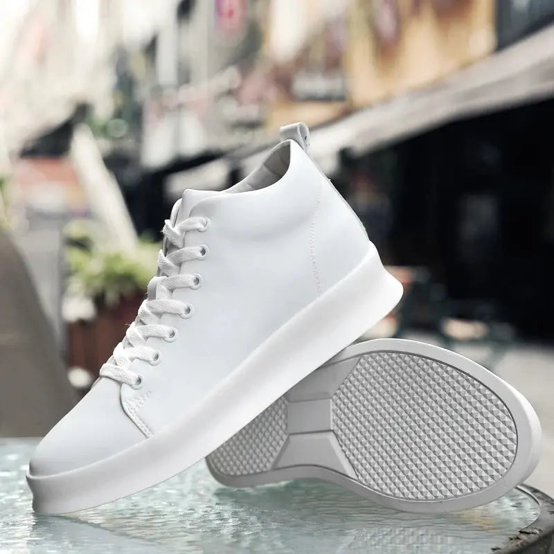 Summer Fashion Invisible Height-Increasing Shoes 8CM Korean Style British Invisible Height-Increasing Men's Shoes Casual Sports Sneakers - SMSB 66