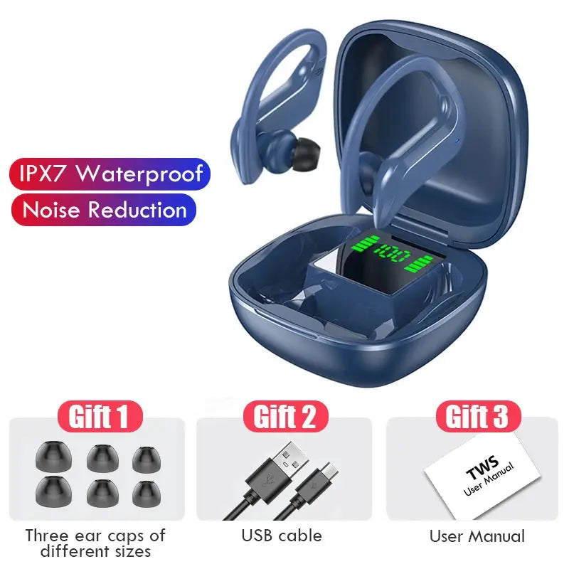 TWS Bluetooth 5.0 Earphones Wireless Bluetooth Headphone Noise Cancelling 9D HiFi Stereo Sport Headset Handsfree With Microphone - SMSB 66