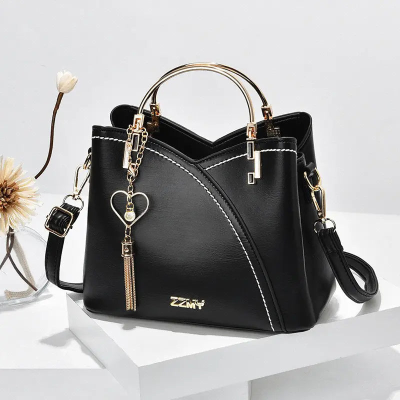 Trendy Handbag Korean Style Color Block Large Capacity Women's Bag Fashion Shoulder Crossbody Bag Wholesale Cross-border Bucket Bag - SMSB 66