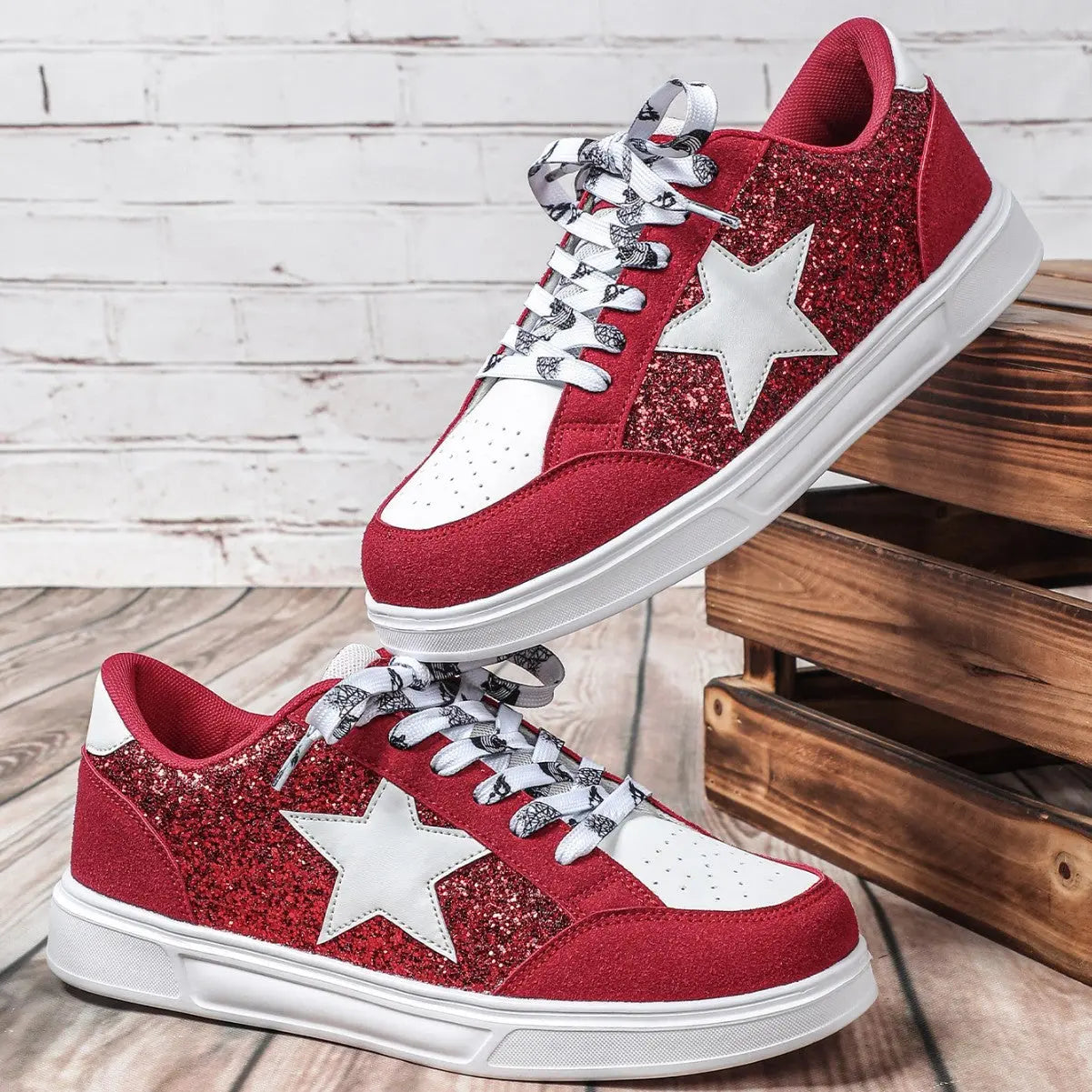 Women's Trendy Casual Sneaker Couple Leopard Print All-match Sequins - SMSB 66