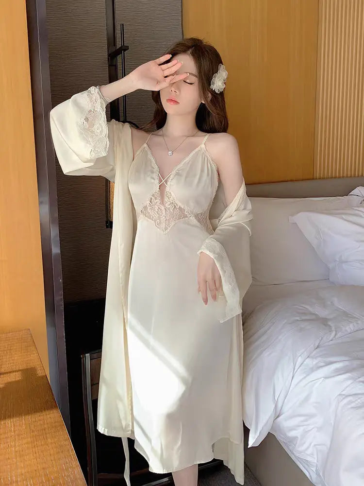 Women's sexy suspender nightgown in pajamas eprolo