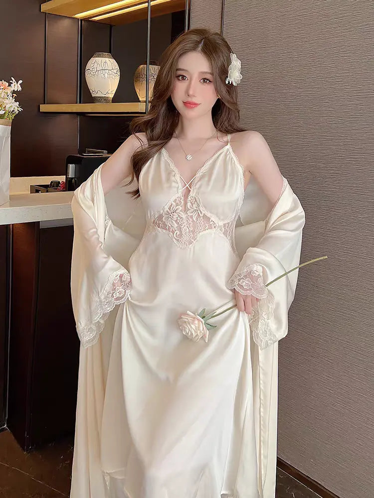 Women's sexy suspender nightgown in pajamas eprolo