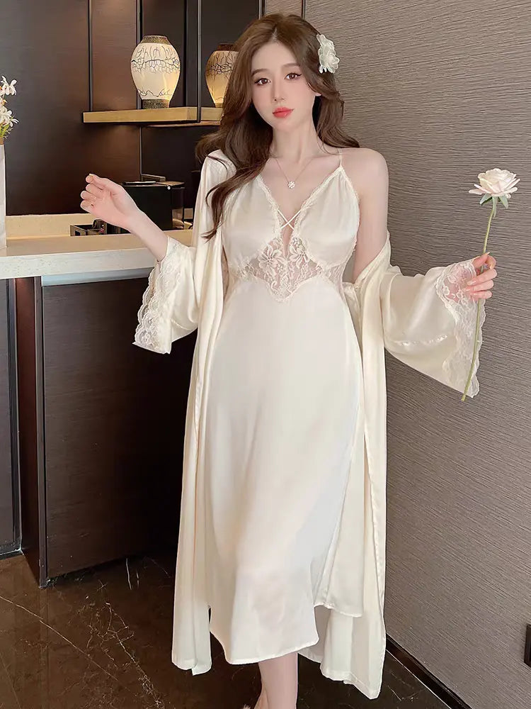 Women's sexy suspender nightgown in pajamas eprolo