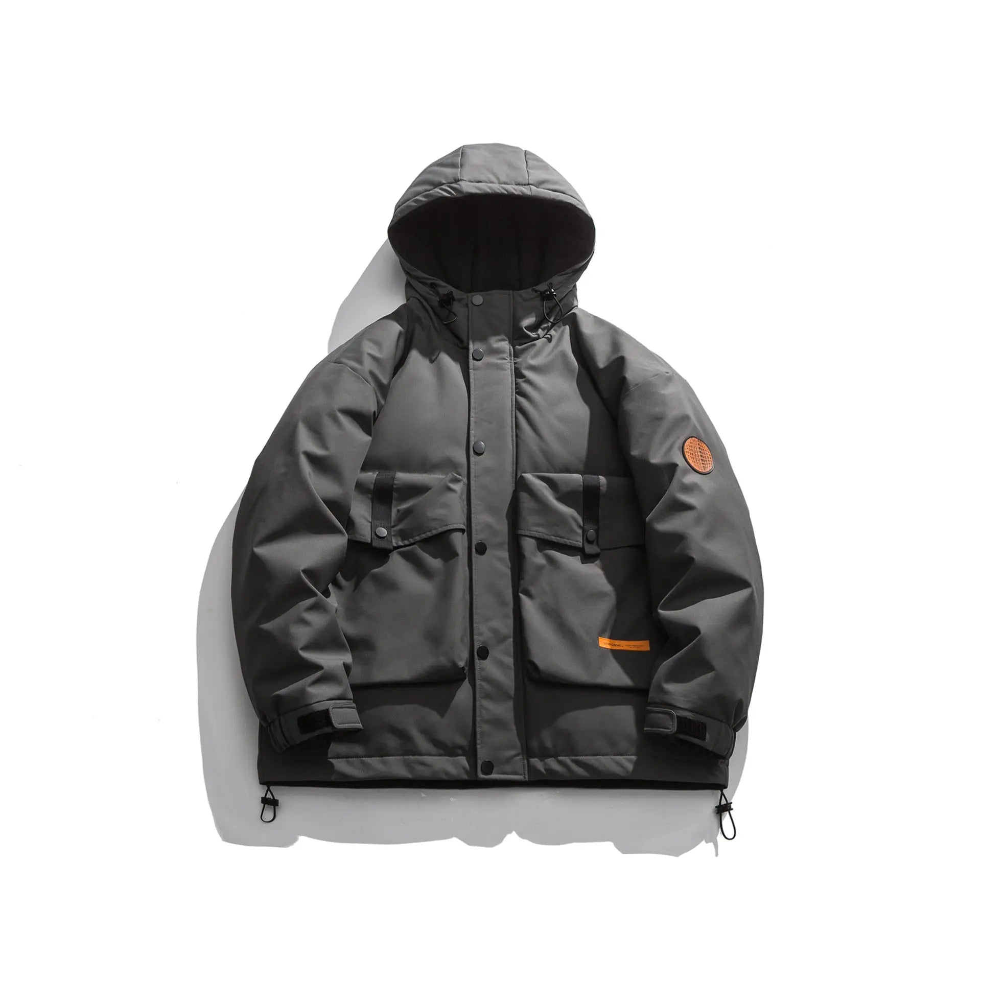 Workwear Hooded Down Jacket for Men Outdoor Warm Coat White Duck Down - SMSB 66