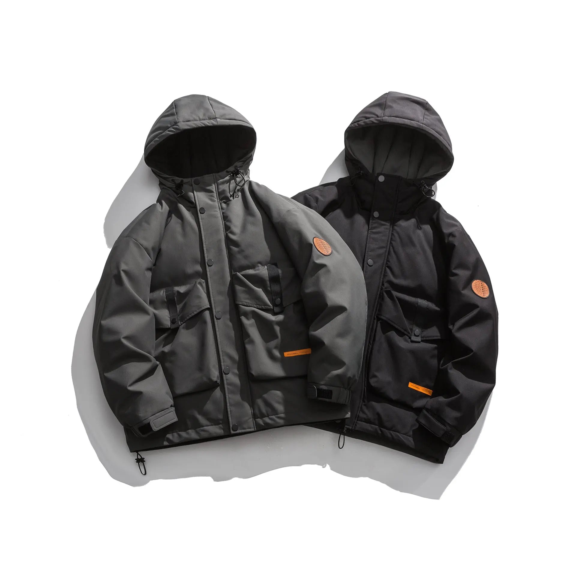 Workwear Hooded Down Jacket for Men Outdoor Warm Coat White Duck Down - SMSB 66