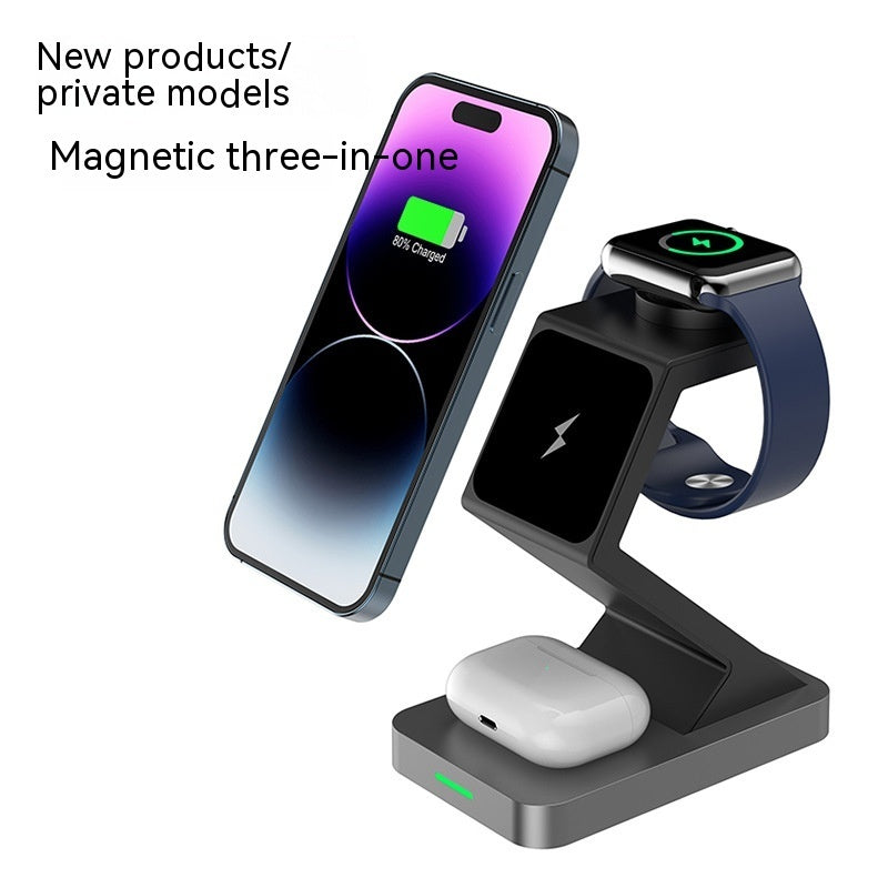 Three In One Magnetic Wireless Charger Phone Holder - SMSB 66