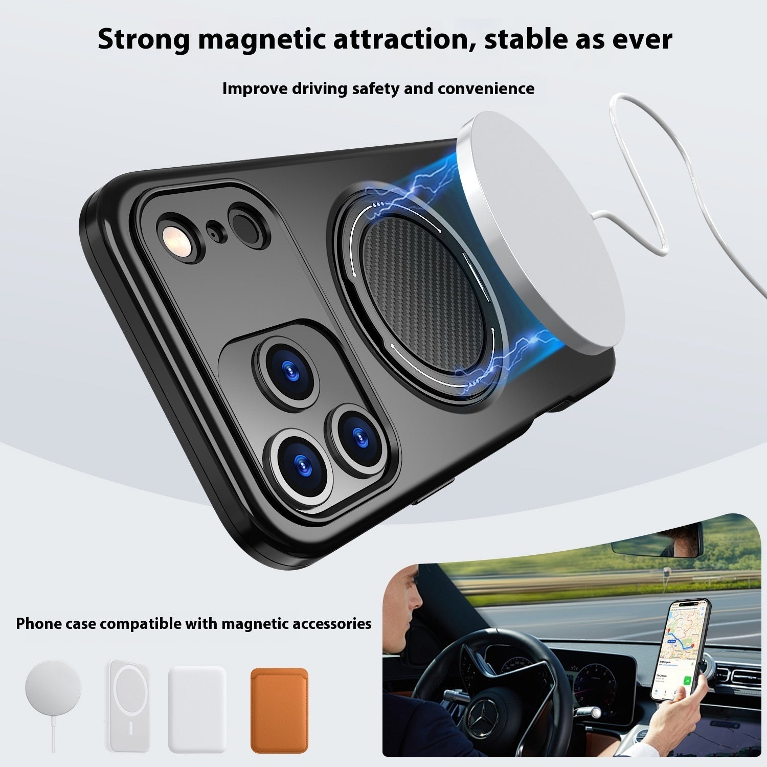 Suitable For 17Pro Phone Case Rotating Damping Magnetic Bracket Two-in-one - SMSB 66