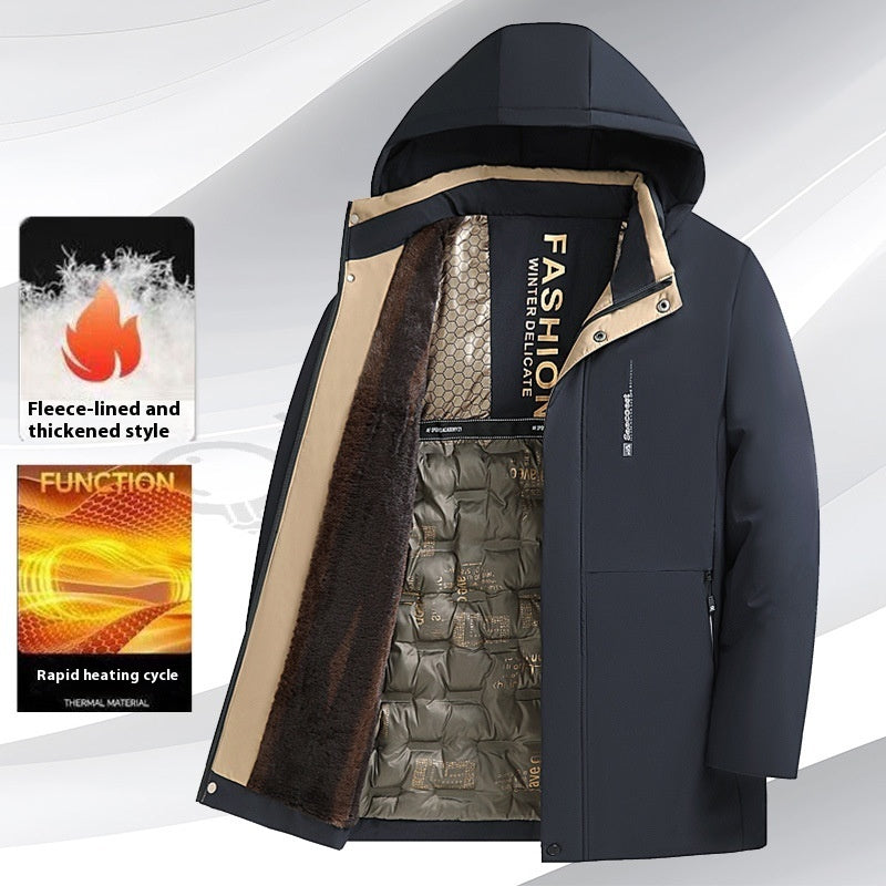Fleece-lined Thickened Cotton-padded Coat Men's Warm Coat - SMSB 66