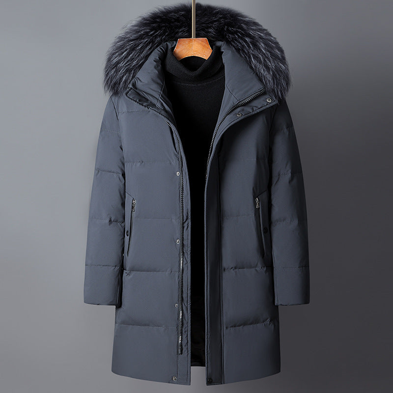 Fur Collar Mid-length Light Luxury Thickened Warm Cold-resistant Hooded Down Jacket - SMSB 66