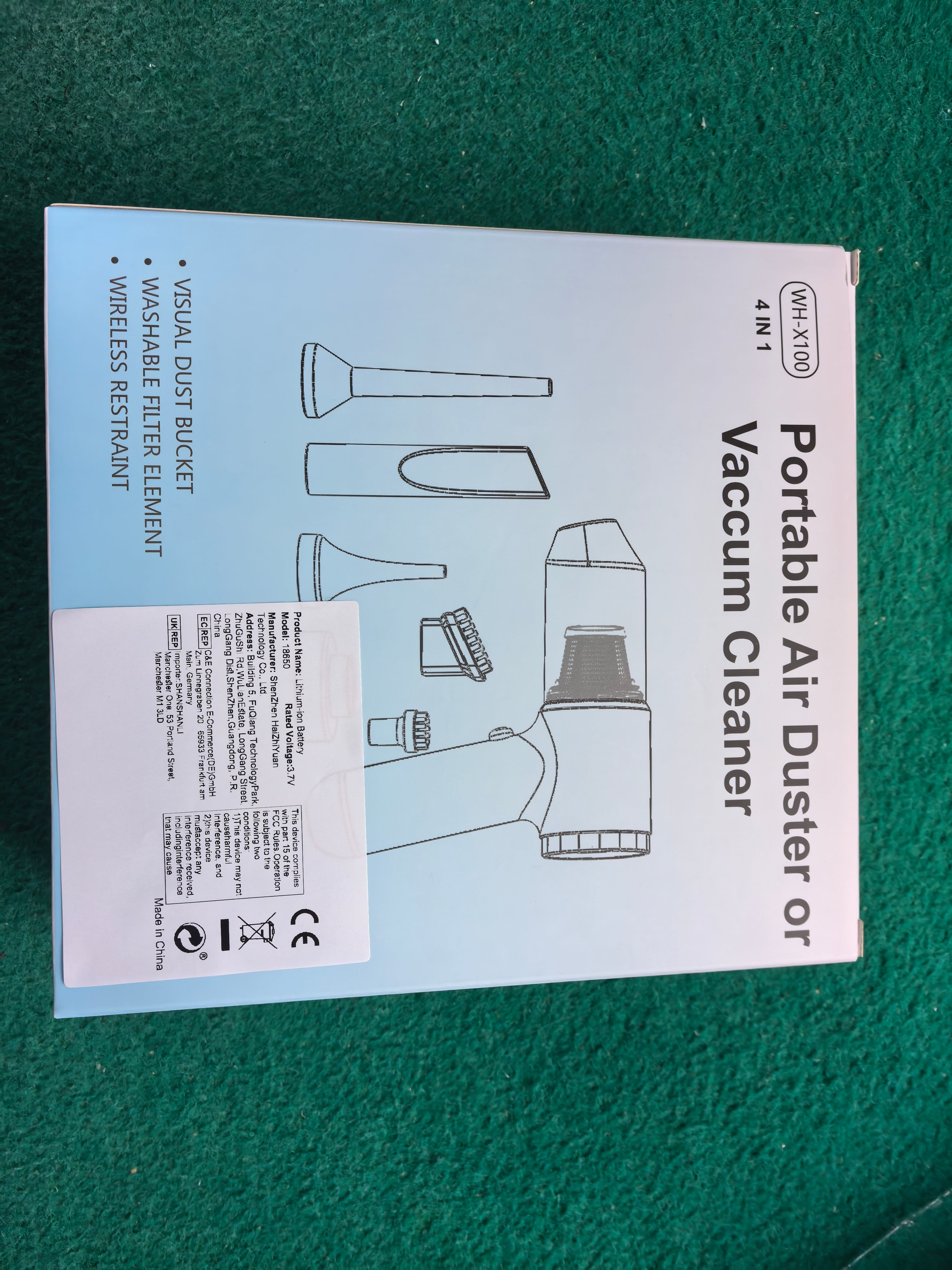 Vacuum Cleaner And Air Duster For Cars, Homes, Offices And Pets, High-power, Multi-nozzle Handheld Car Vacuum Cleaner. - SMSB 66