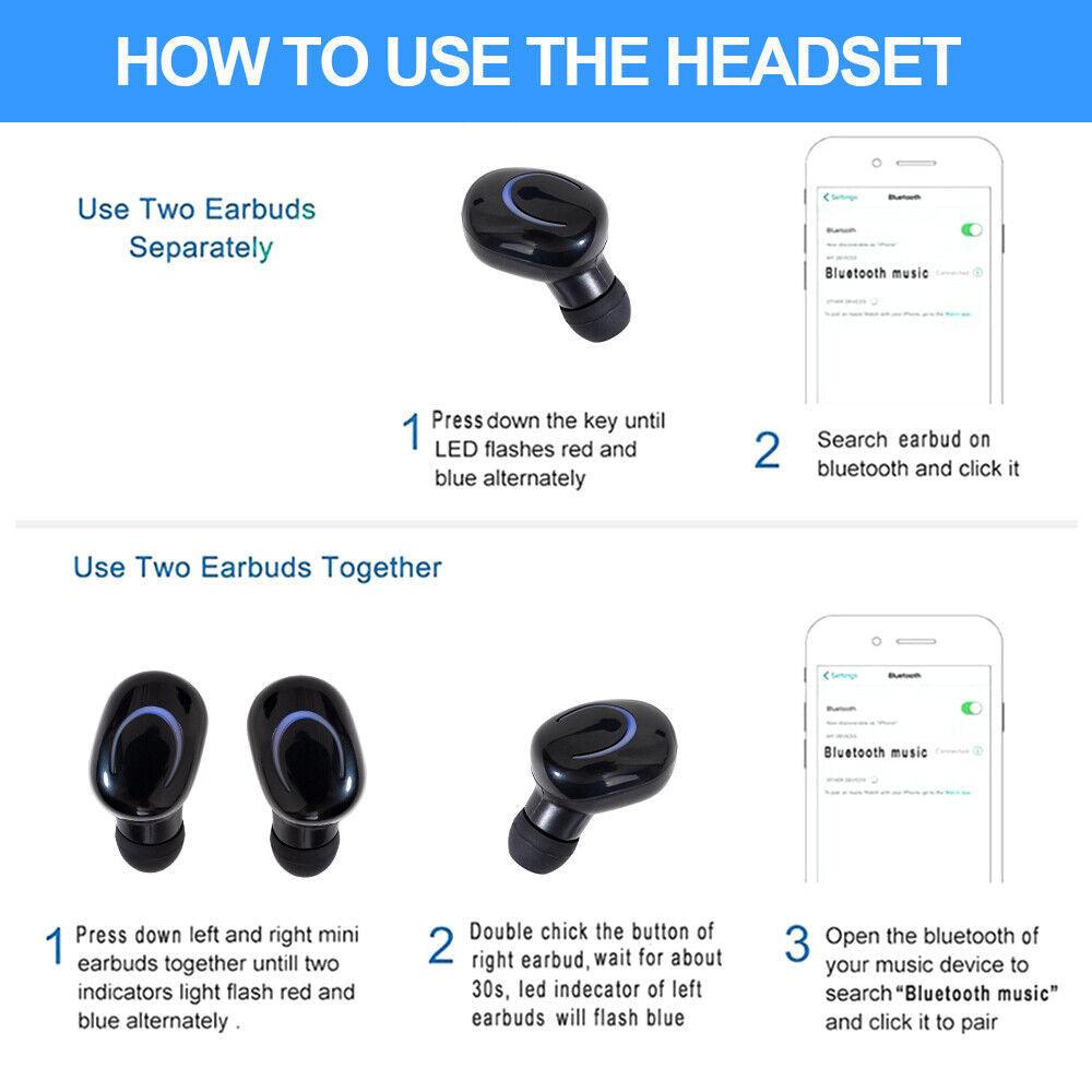 Bluetooth 5.3 Headphones In Ear Wireless TWS Sport Headphones IPX-5 With Microphone De - SMSB 66