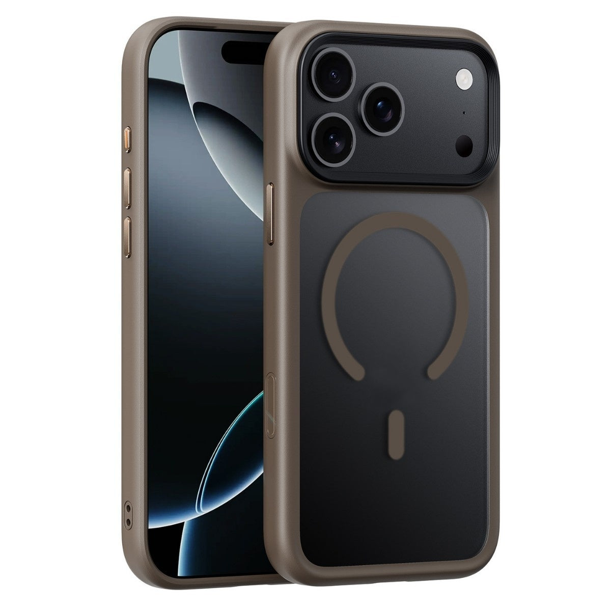 Applicable To 17ProMax Phone Case Skin Feeling Frosted Transparent Magnetic Drop-resistant Protective Cover - SMSB 66