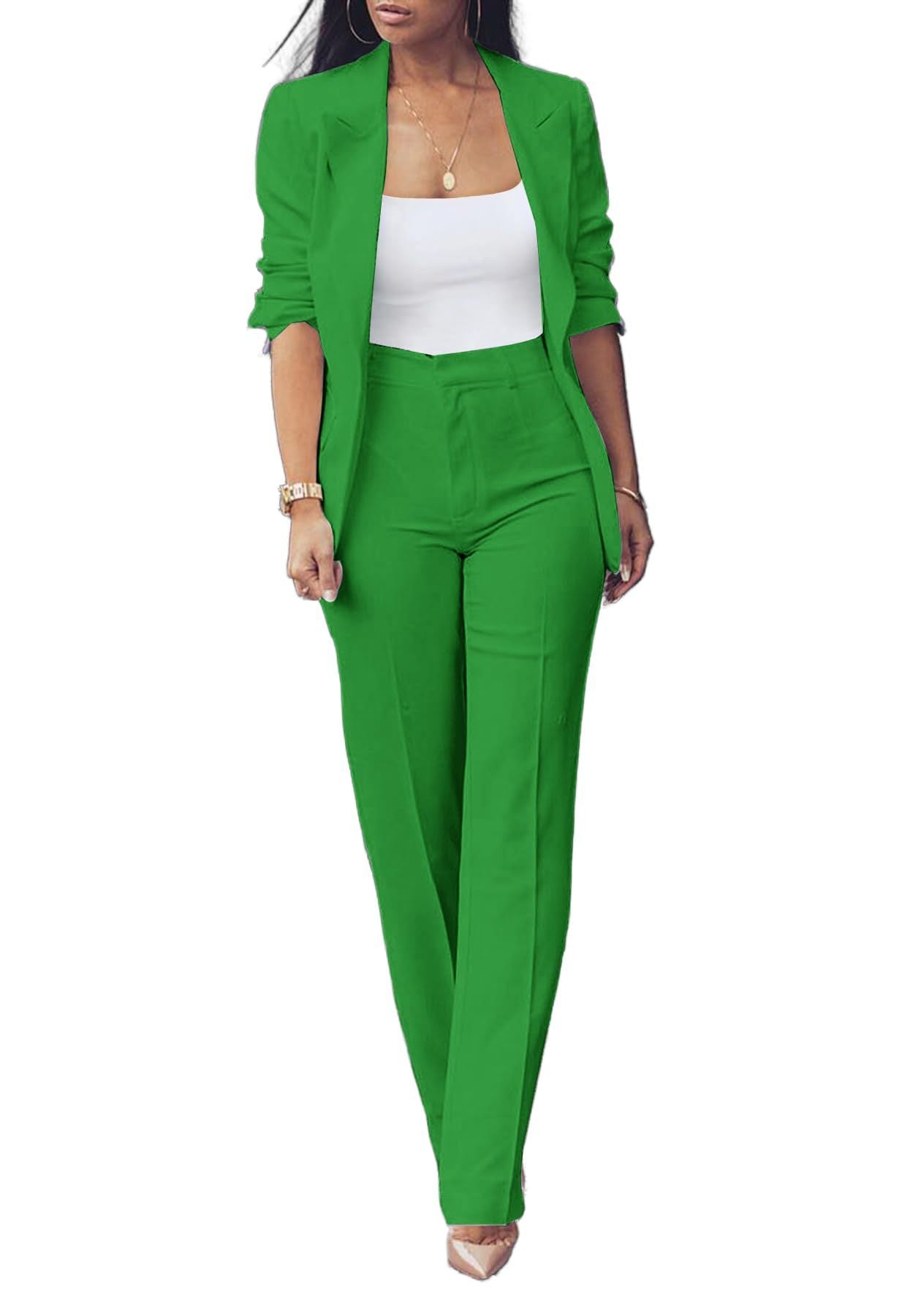 Pure Long Sleeveless Simple Draping Wide Leg Casual Suit - SMSB 66