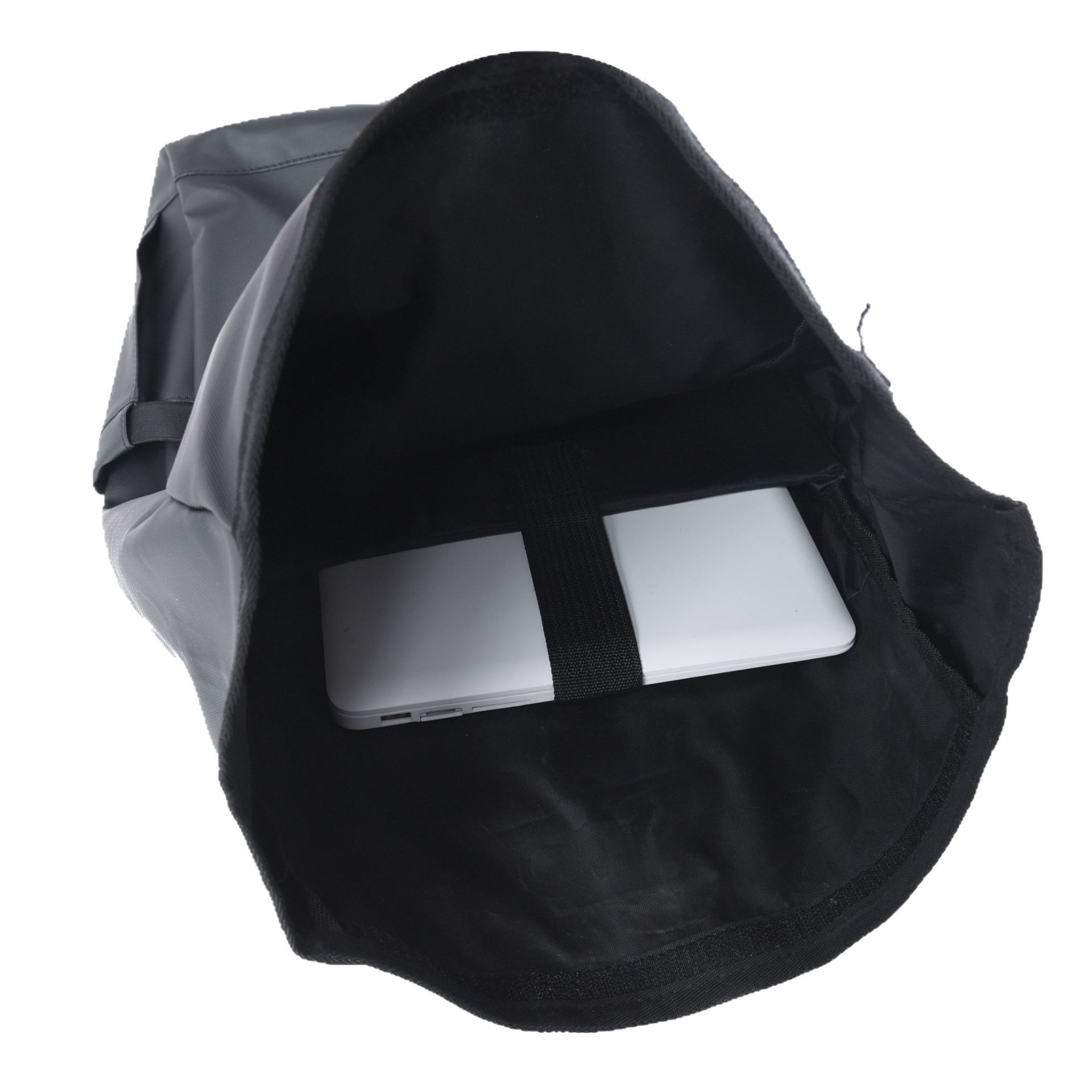 black lightweight men's backpack with laptop compartment and waterproof design for travel