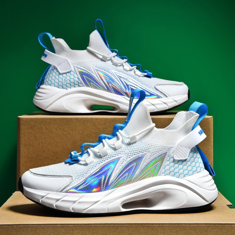 Ultralight Flying Woven Breathable Sequin Lace-up Socks Shoes Old Shoes Men - SMSB 66