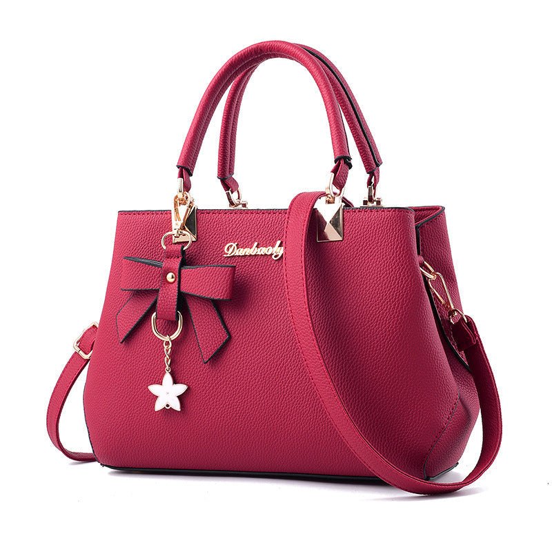 Women Shoulder Bag With Bowknot Star Pendant Totes - SMSB 66