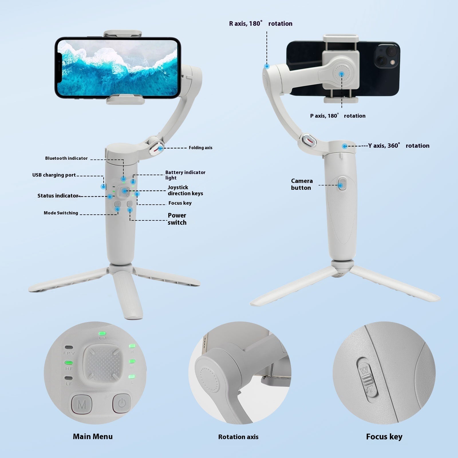 New M01 Handheld Tripod Phone Stabilizer - SMSB 66